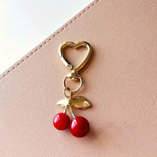 Cherry Heart Keychain